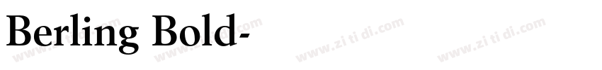 Berling Bold字体转换